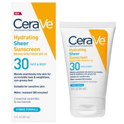 Cerave Hydrating Sheer Sunscreen SPF 30 Face Lotion