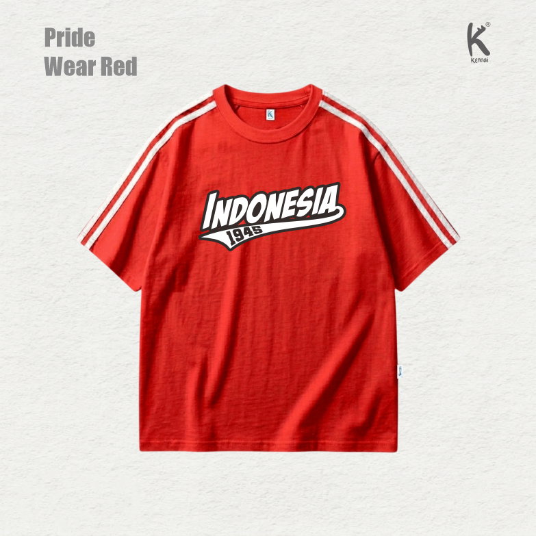 KAOS ATASAN OVERSIZE SERIES INDONESIA PRIDE WEAR RED_0