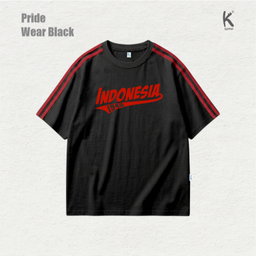 KAOS ATASAN OVERSIZE SERIES INDONESIA PRIDE WEAR BLACK