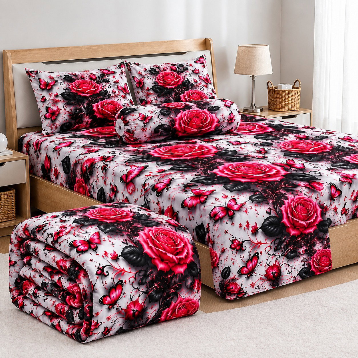 5 Pieces 3D Print Comforter Set_0