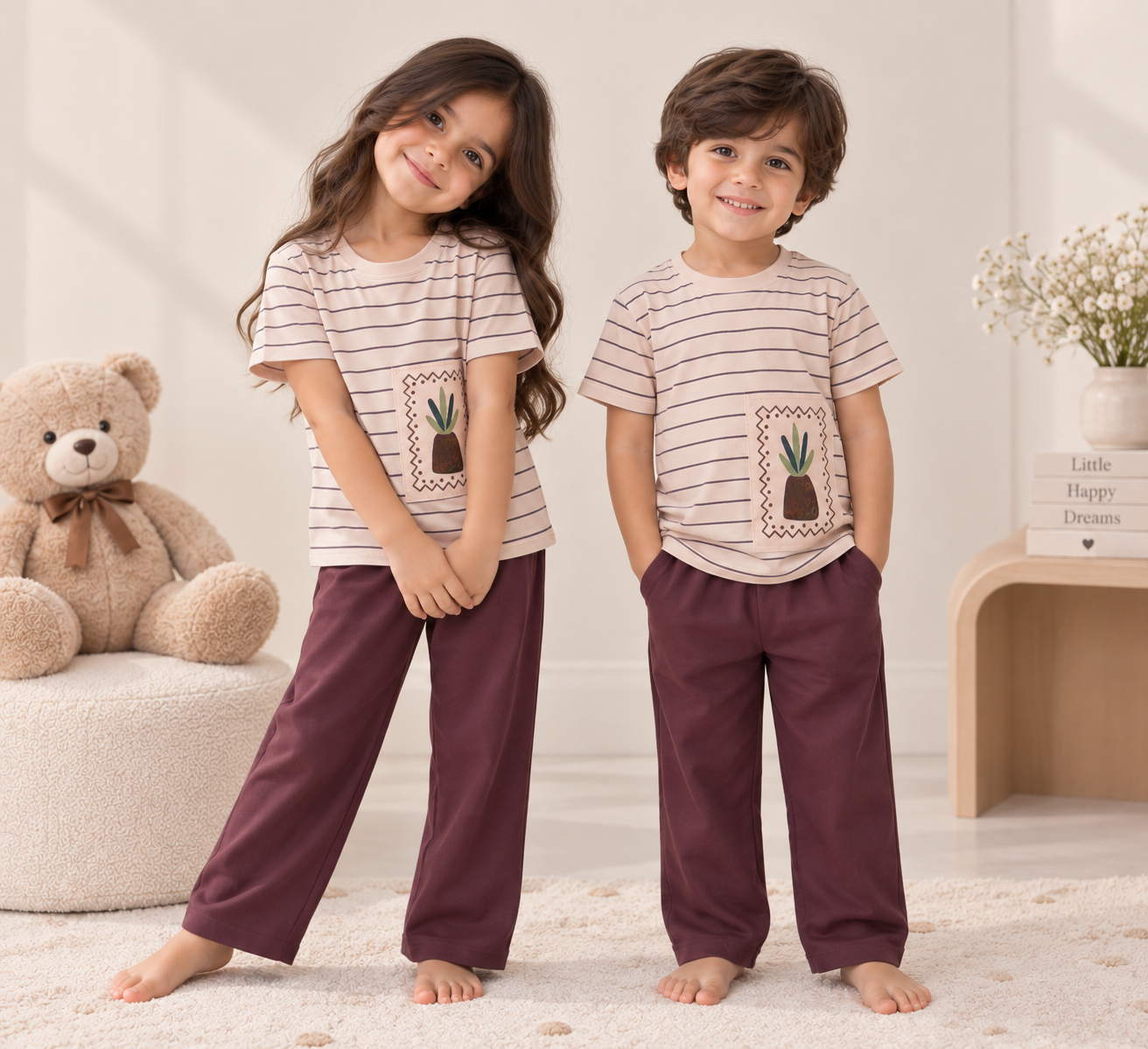   Little Set  الطقم الازرق /العنابي الصغير _1