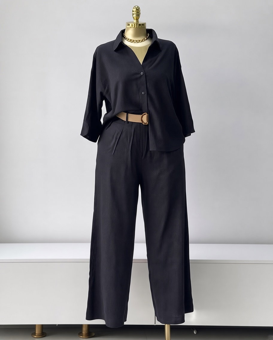Brace length two-piece matching set with belt_2
