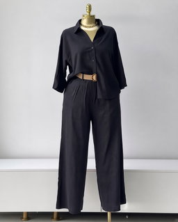 Brace length two-piece matching set with belt