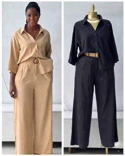 Brace length two-piece matching set with belt