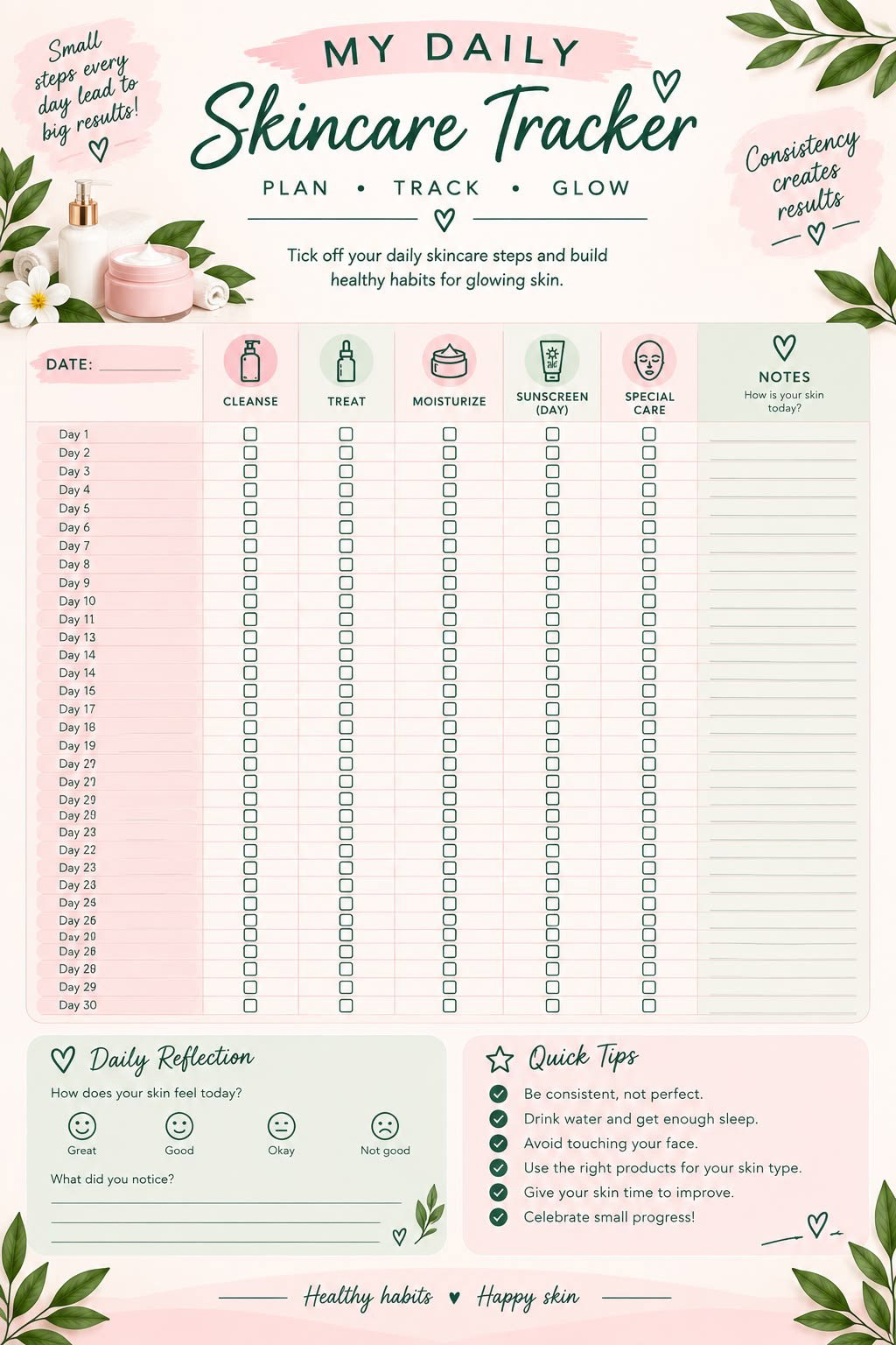 SUIVI SKINCARE — 1 AN