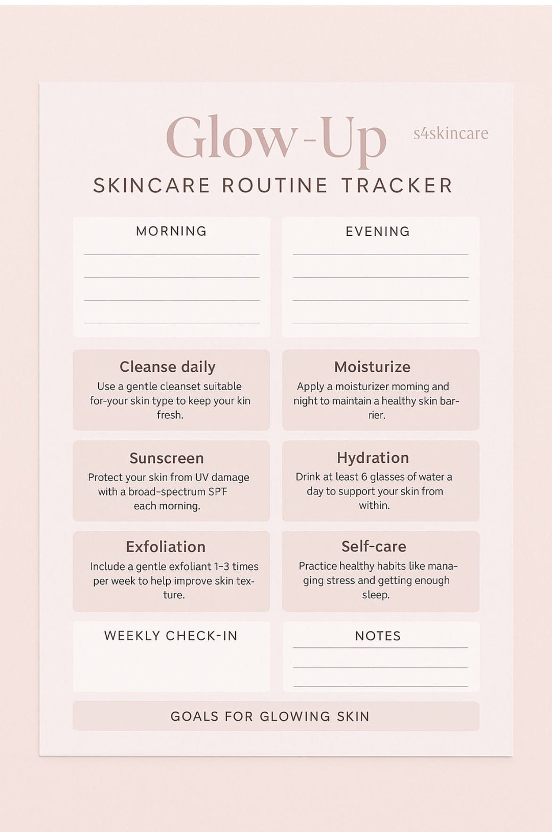 SUIVI SKINCARE — 1 MOIS
