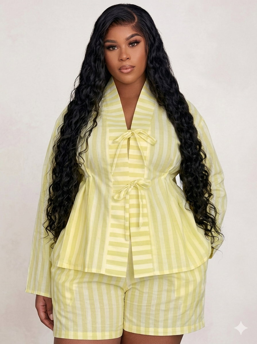 Stylish short sleeve two-piece set short_0