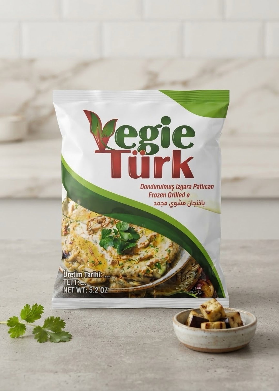 باذنجان مشوي مجمد Dondurulmuş Izgara Patlıcan 1KG