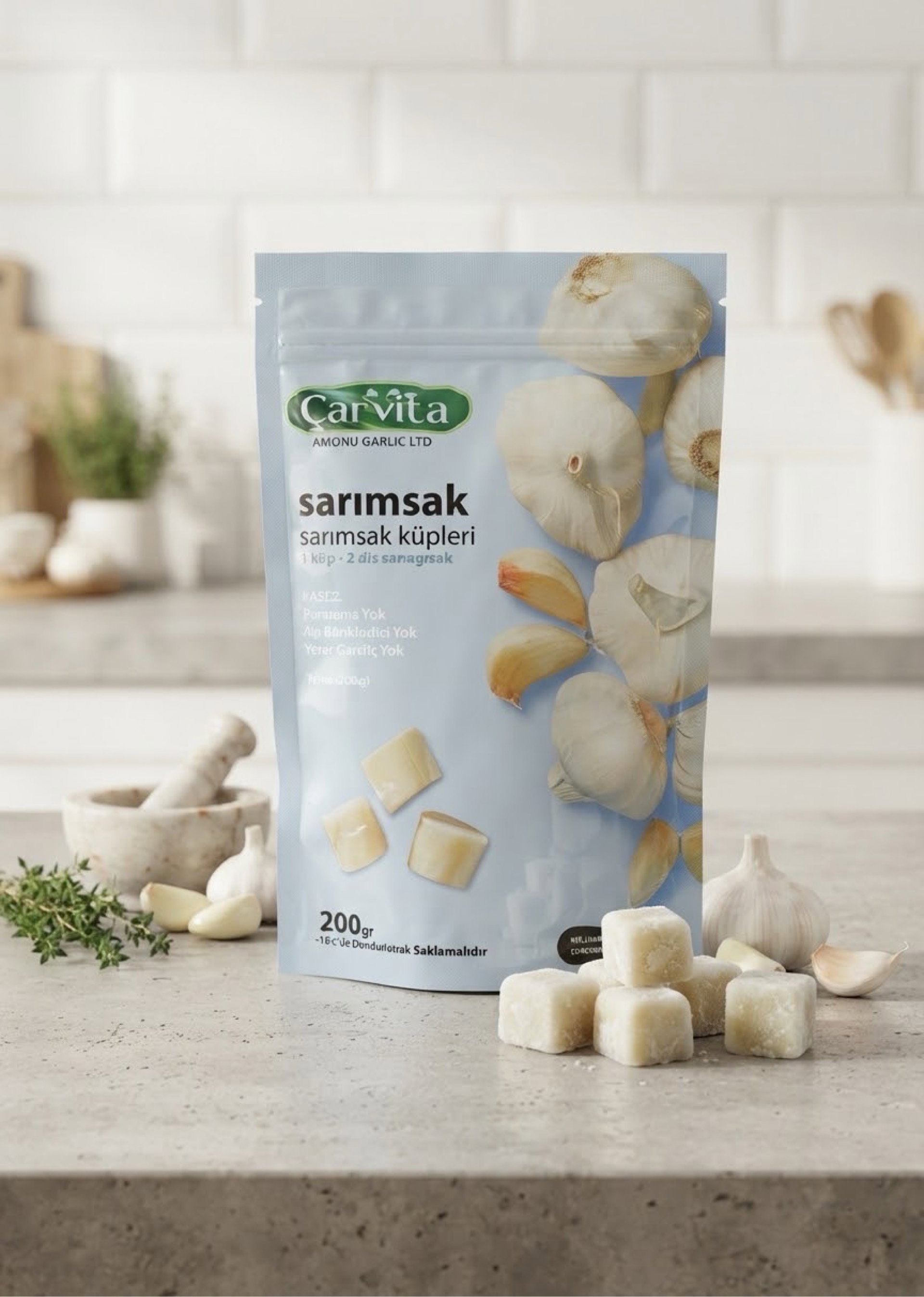 ثوم مهروس مجمد Ezilmiş Sarımsak 200 gr_0