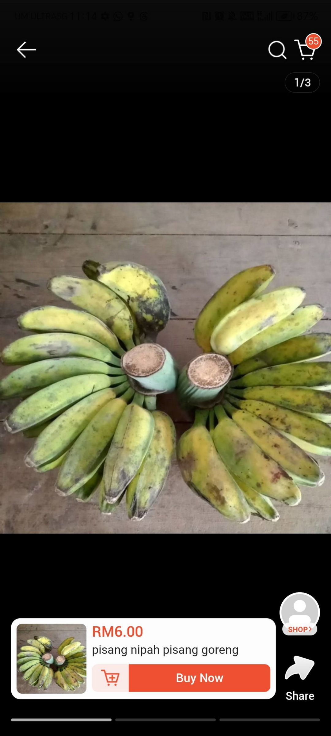 Saging Saba Maniba / 1kg