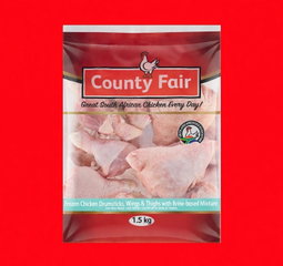 COUNTY FAIR CHICKEN PRIME PORTIONS 1.5kg <<< Econo Foods >>>