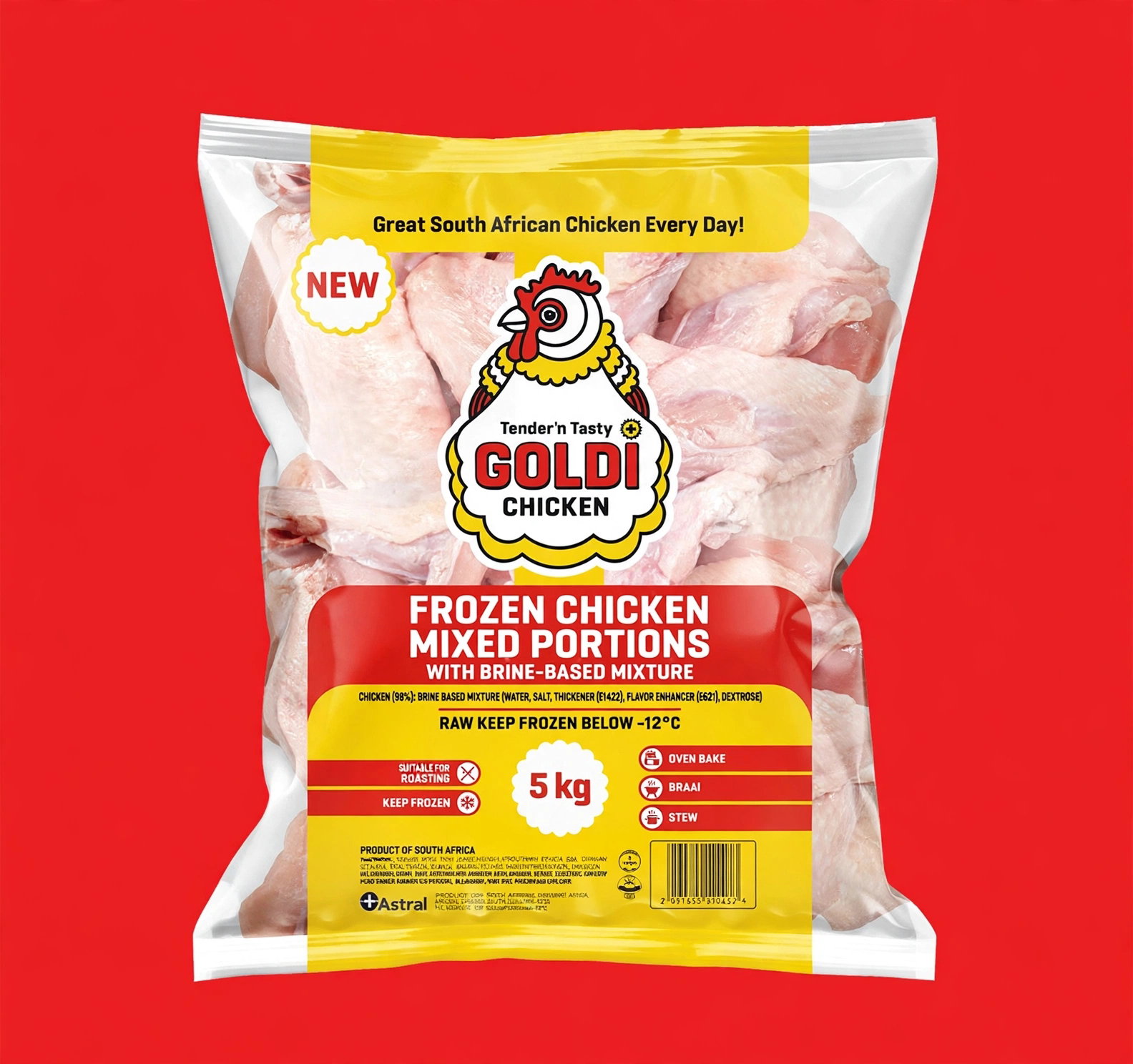 GOLDI CHICKEN MIXED PORTIONS 5KG <<< Econo Foods >>>