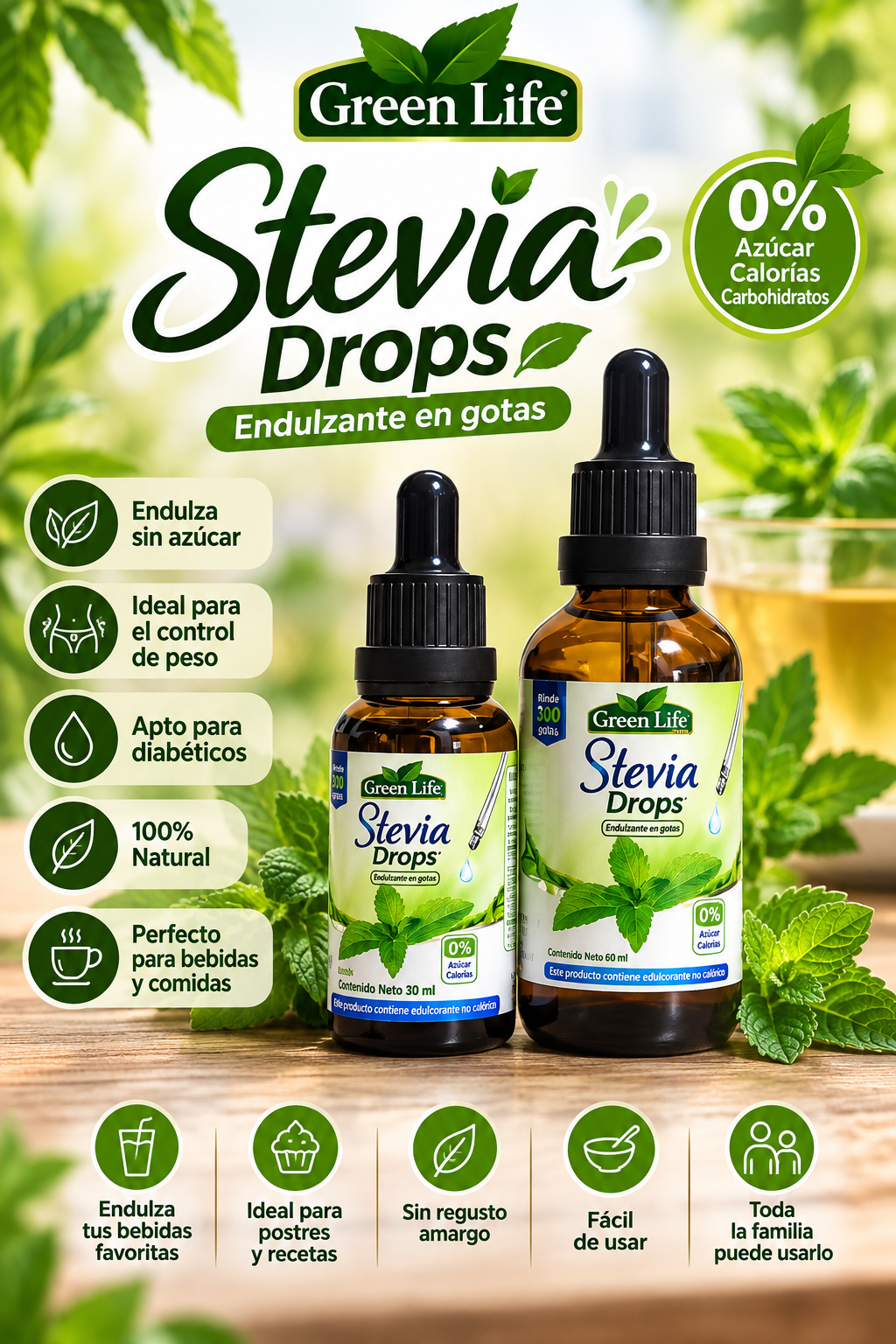 Stevia Edulcorante en Gotas