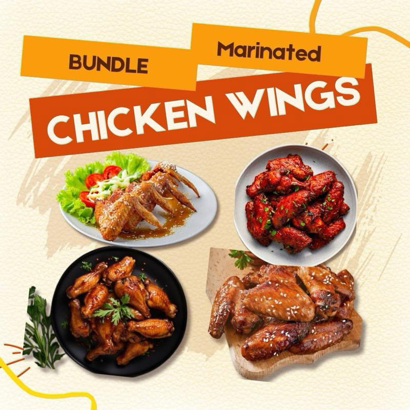 Marinated Chicken Wings Bundle 1kg x 3pkt