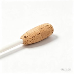 Batuta de madeira branca e cortiça natural com 38 ᶜᵐ