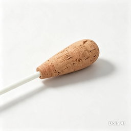 Batuta de madeira branca e cortiça natural com 38 ᶜᵐ
