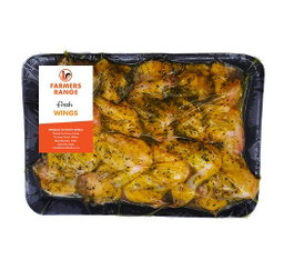 CHICKEN WINGS LEM N HER 10P FSH FARMERS RANGE p/Kg <<< Econo Foods >>>