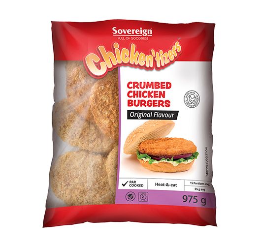 SOUTHERN STYLE CRUMBED CHICKEN BURGER 975G Code: SSCBU <<< Econo Foods >>>