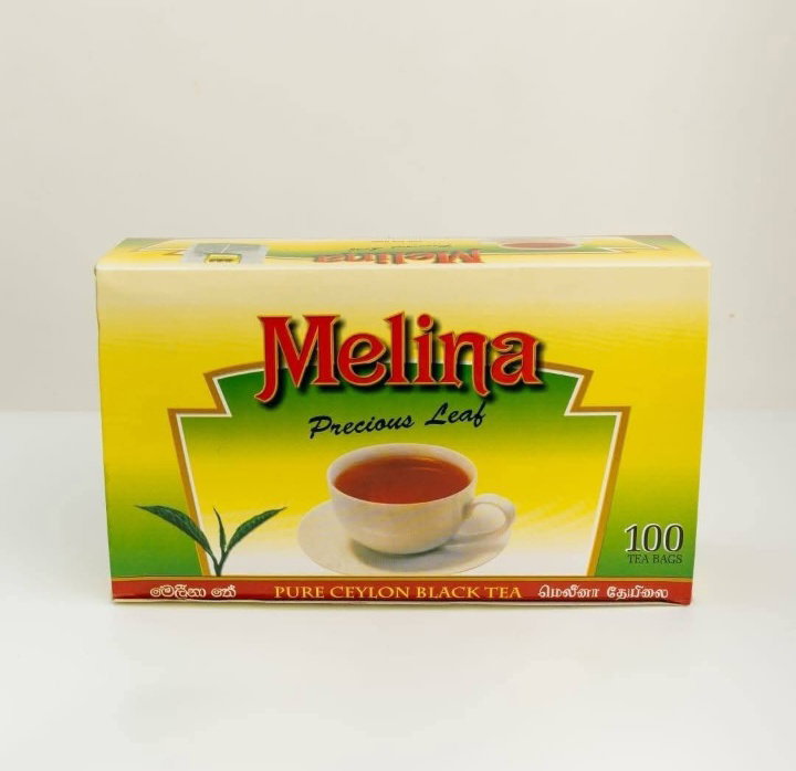 Melina Pure Ceylon  Black Tea 100Tea bags packet/ ميلينا شاي سيلاني أسود – عبوة تحتوي على 100 كيس شاي_0