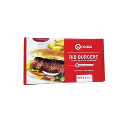 CHICKEN RIB BURGERS MARINATED FRZ EFOODS 800G <<< Econo Foods >>>