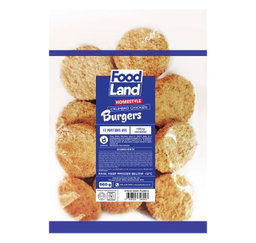 CHICKEN BURGER CRUMBED FOODLAND 960G
