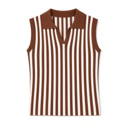 Sporty Retro Athletic Stripped Sleeveless Top