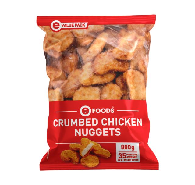 CHICKEN NUGGETS EFOODS 800G Code: BUDNUG12-U <<< Econo Foods >>>