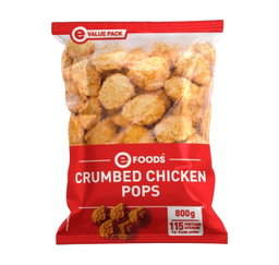 CHICKEN POPS EFOODS 800G Code: BUDPOP-U