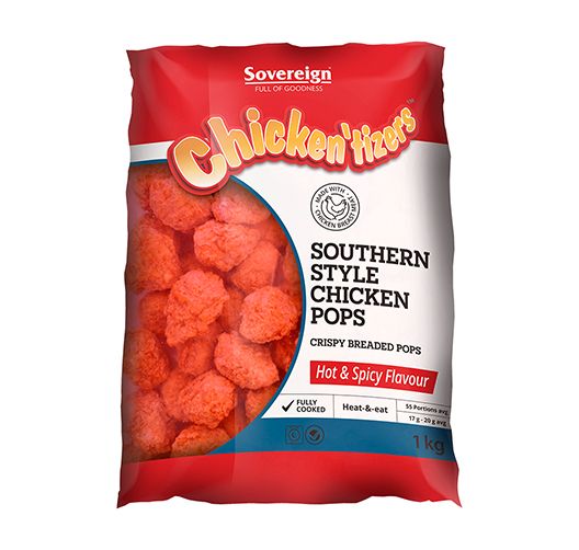 SOUTHERN STYLE CRUMBED CHICKEN SPICY POPS 1KG Code: SSSPU <<< Econo Foods >>>