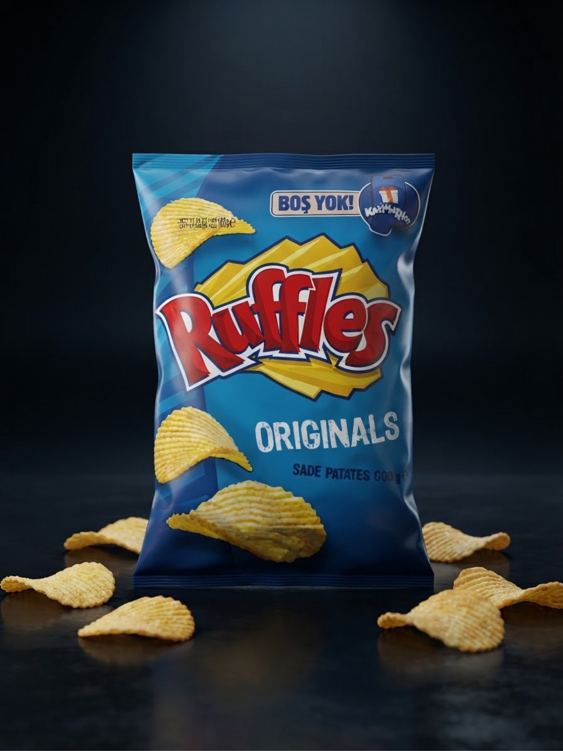 Ruffles Originals Sade Patates Cipsi 100g_0