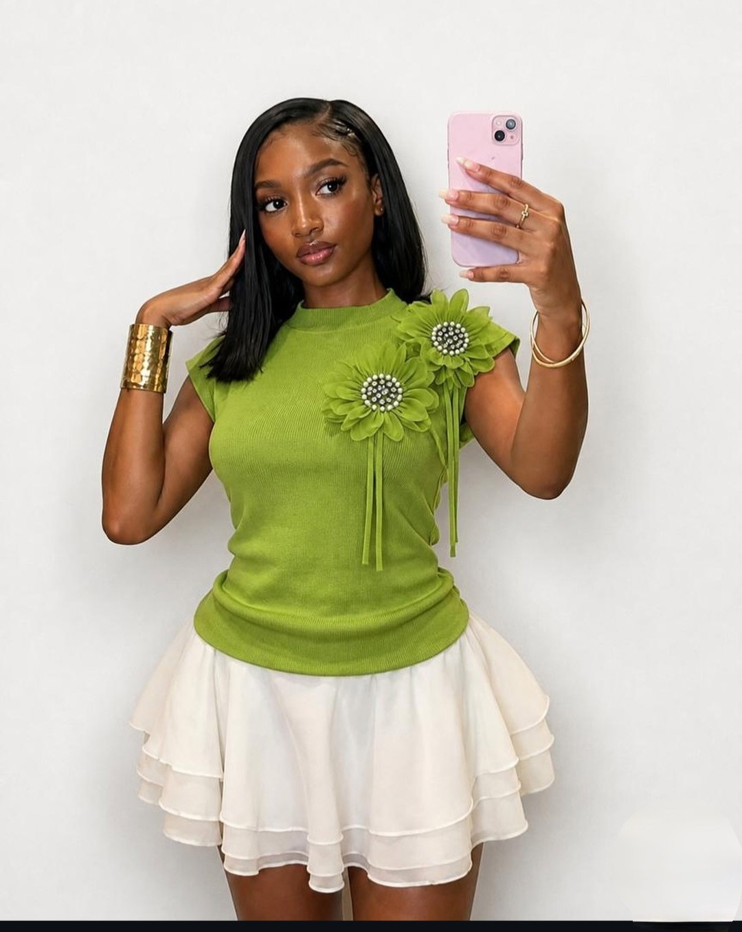 Fitted, sleeveless short-sleeve top ribbed jersey knit_3