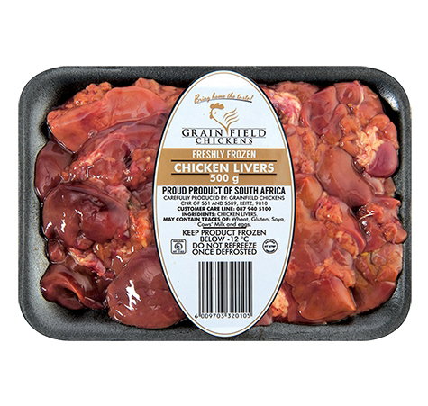 GRAINFIELD CHICKEN LIVER TRAY 500G <<< Econo Foods >>>