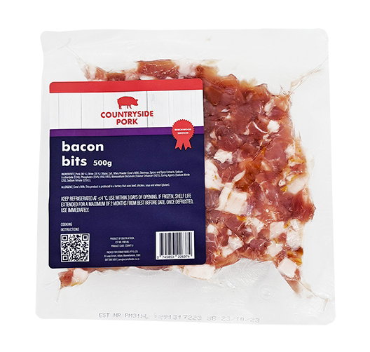 PORK BACON BITS FSH COUNTRY SIDE PORK 500G <<< Econo Foods >>>