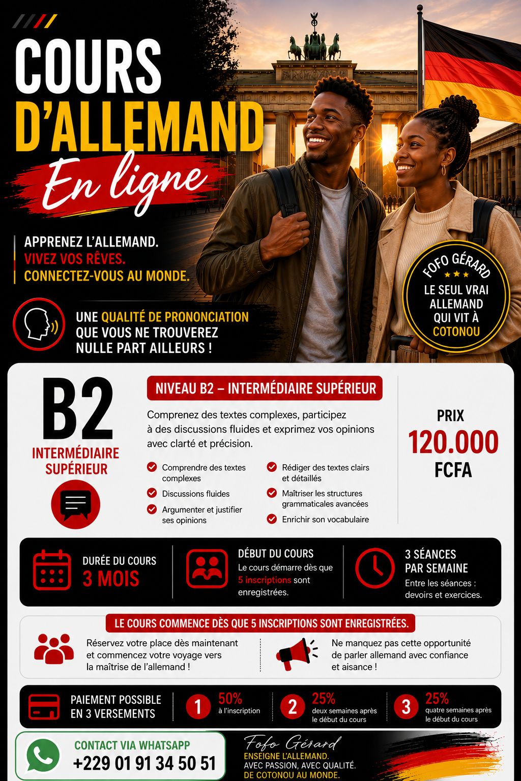 Allemand B2 - Cours en ligne 