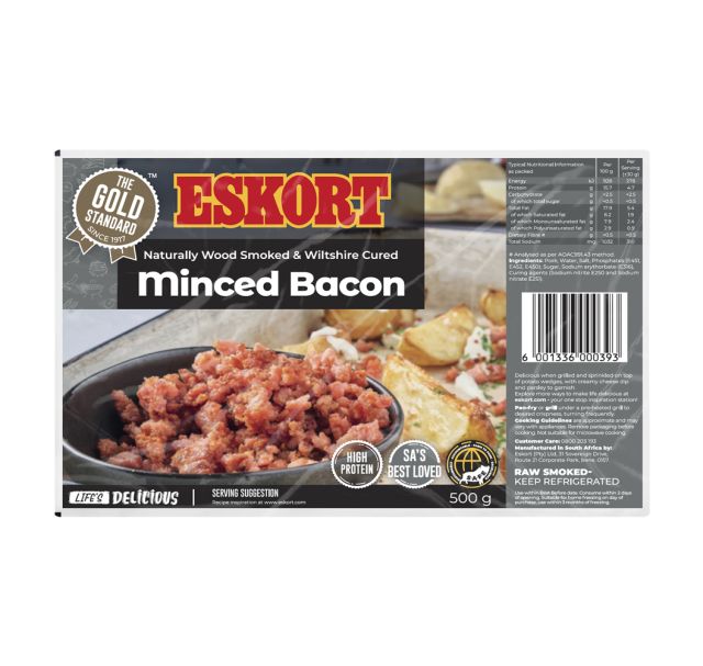 ESKORT MINCED BACON 500G <<< Econo Foods >>>