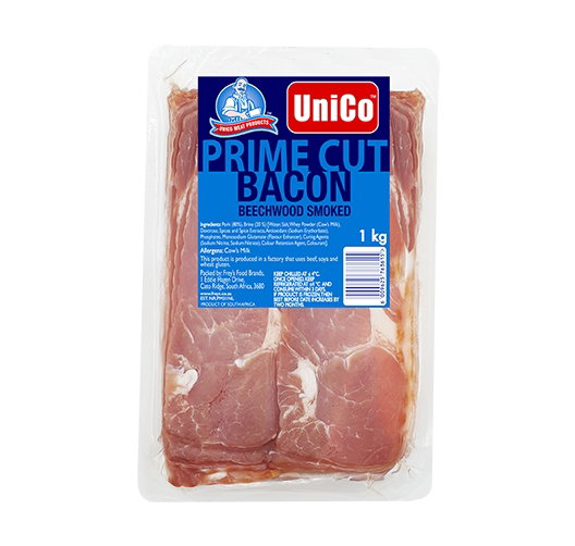 UNICO PRIME CUT BACON 1KG <<< Econo Foods >>>