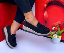 Women’s tassel loafer platform wedges
