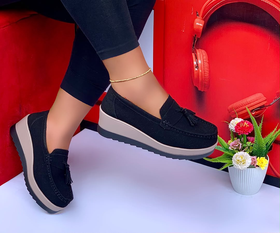 Women’s tassel loafer platform wedges_1
