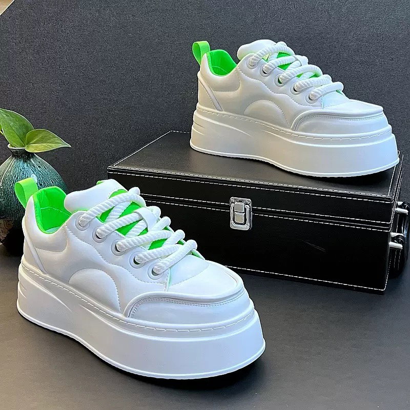 Chunky Neon-Accented Platform Sneakers_0