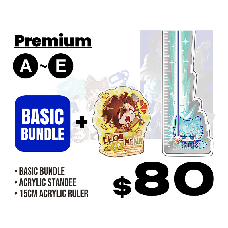 ✦【Premium Bundle🅰 Set】🅰~🅴① - 15cm Ruler_0