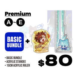 ✦【Premium Bundle🅰 Set】🅰~🅴① - 15cm Ruler