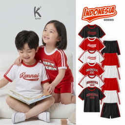 SETELAN PENDEK TEMA MERAH PUTIH KEMERDEKAAN
