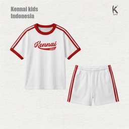 SETELAN PENDEK TEMA MERAH PUTIH INDONESIA WHITE