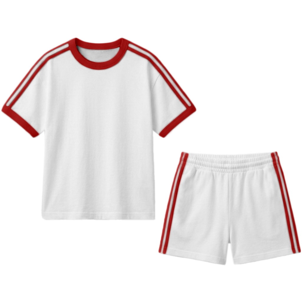 SETELAN PENDEK TEMA MERAH PUTIH MERDEKA POLOS WHITE_0