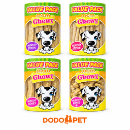 MCM Chewy Value Pack Dog Chews – Rawhide Dental Treats for Healthy Teeth & Long-Lasting Chewing