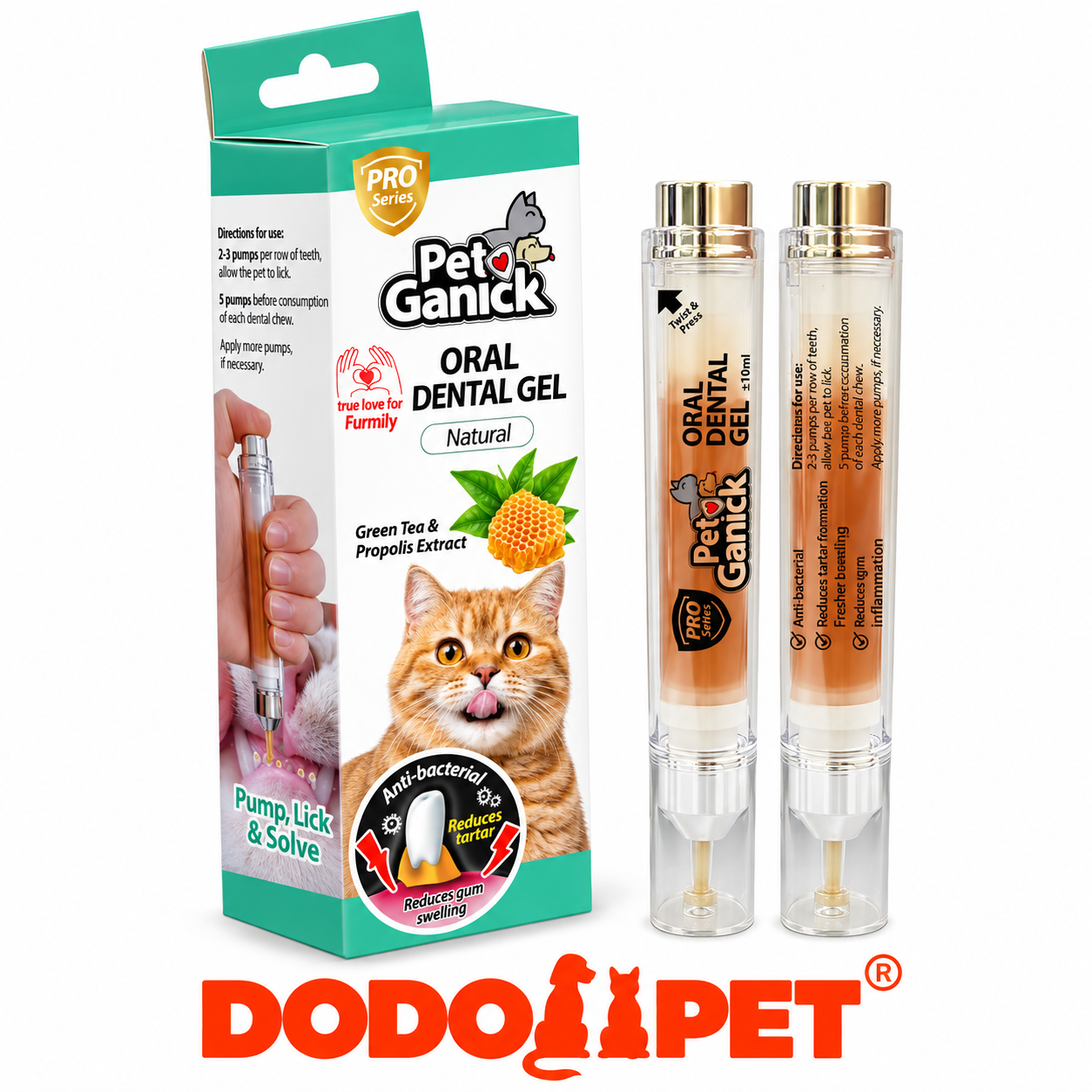 Pet Ganick Oral Dental Gel for Dogs & Cats – Fresh Breath & Dental Care Support_0