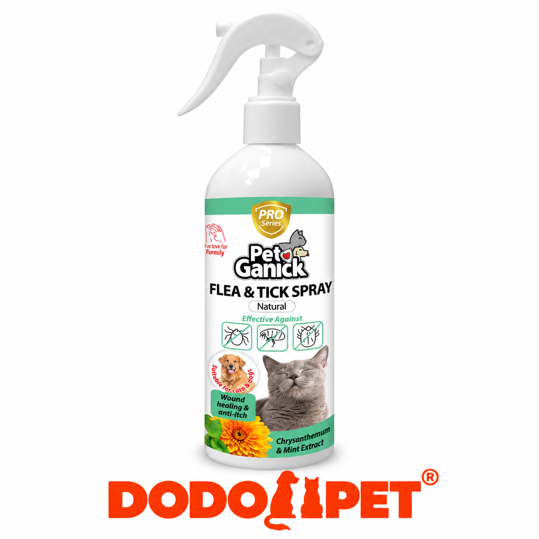 Pet Ganick Natural Flea & Tick Spray for Dogs & Cats – Plant-Based Pest Protection