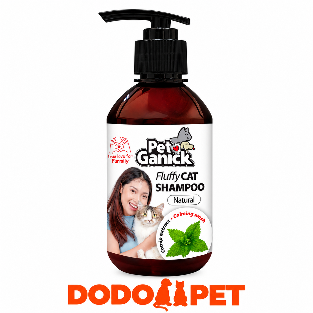 Pet Ganick Fluffy Cat Shampoo – Soft, Fluffy & Healthy Coat Care for Cats