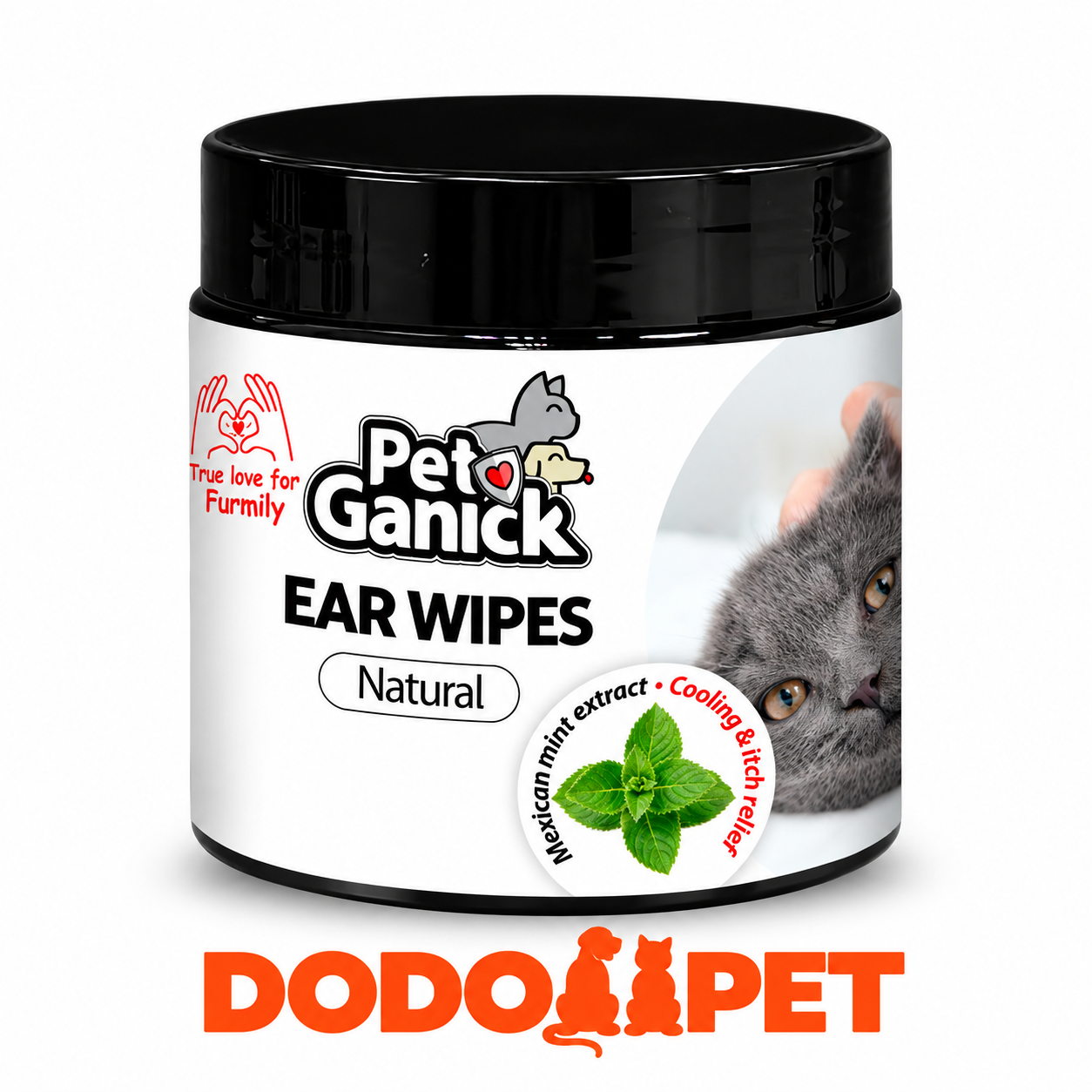 Pet Ganick Ear Wipes for Dogs & Cats – Gentle Ear Cleaning & Hygiene Care_0