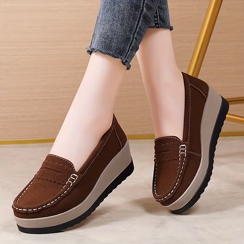 Women's platform wedge loafers_0